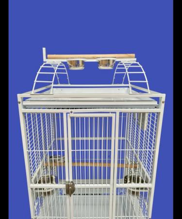 Image 3 of Parrot-Supplies Ohio Play Top Parrot Cage White