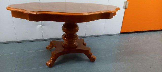 Image 2 of Solid Timber Scalloped Coffee Table