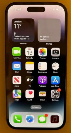 Image 3 of iPhone 14 Pro A2890 MPXV3ZD/A  Black Dark Purple Light Blue
