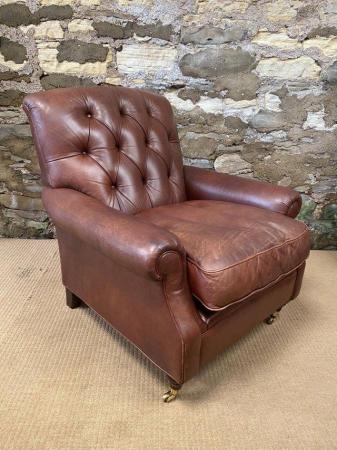 Image 10 of Tan Marks & Spencer Chesterfield Two seater Sofa & Armchair