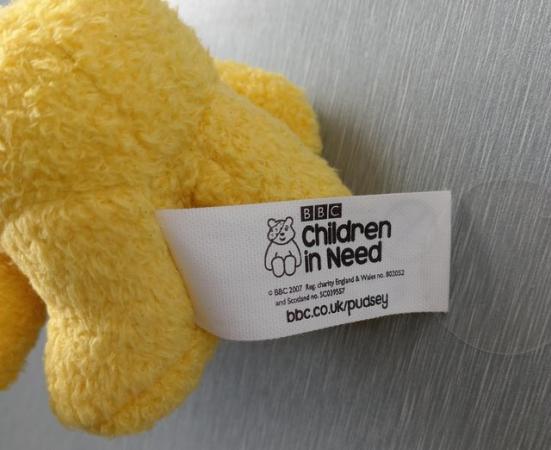 Image 22 of Children in Need Small Pudsey Bear Soft Toy & Key Ring..