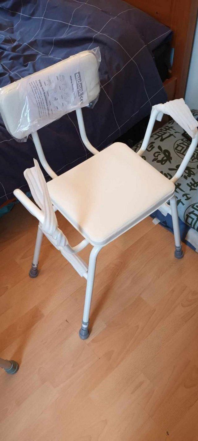 Preview of the first image of Malling Perching Stool (Arms and Padded Back) Brand New.