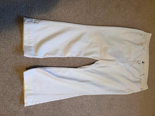 Preview of the first image of Marks & Spencers Women's White Jeans.