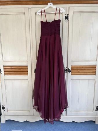 Image 3 of Burgundy Prom Dress, altered to fit.