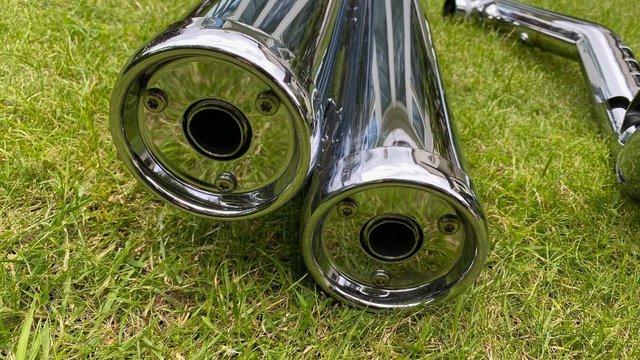 Image 2 of Genuine Full Exhaust System for Indian Scout Bobber