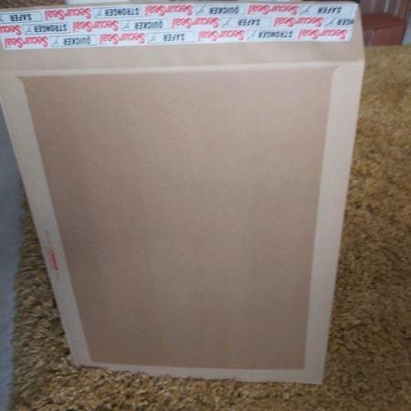 Image 2 of Large Self Seal DO NOT BEND Envelop with cardboard one side