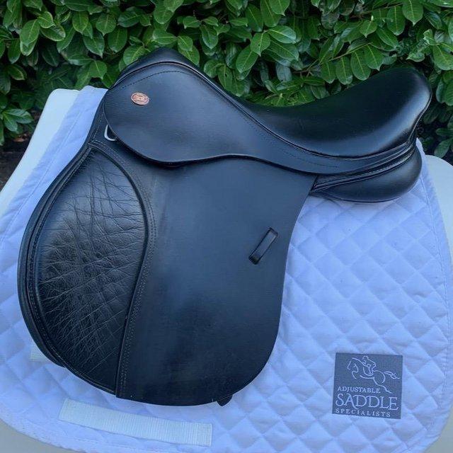 Preview of the first image of Kent And Masters 16 inch pony saddle.