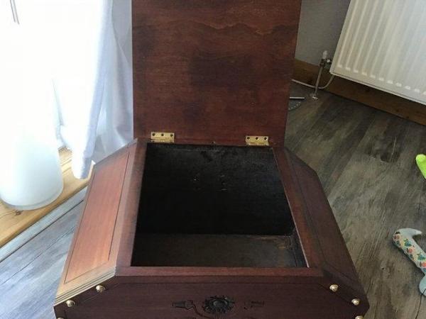Image 2 of Unusual Solid Wood Storage Box