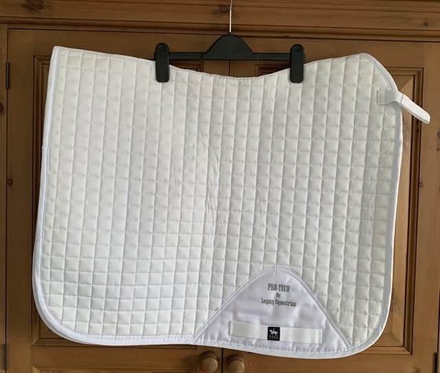 Preview of the first image of White Full Dressage Saddle Pad.