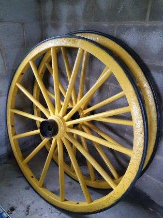 Image 2 of Antique French Driving Carriage Wheel
