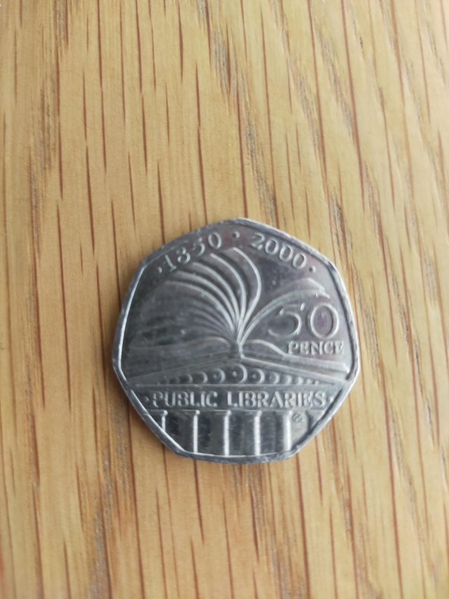 Preview of the first image of 2000 "The Public Libraries" 50p Coin.