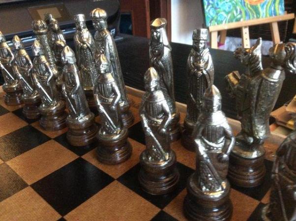 Image 2 of Brass metal  large luxury chess set