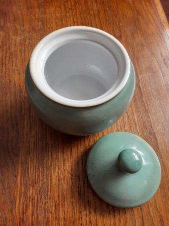 Image 3 of Green Denby Sugar Bowl with Lid