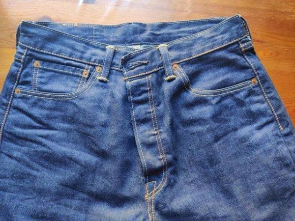 Image 2 of Pair of Levi's 501 Dark Blue Denim Jeans