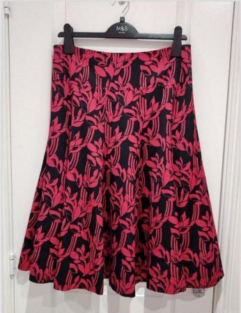 Image 6 of New Women's Monsoon Collection Ramona Red Skirt UK 10 12
