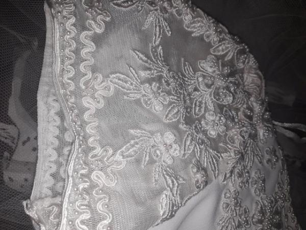 Image 1 of Wedding dress and veil or can separate