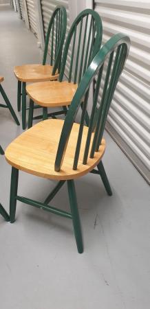 Image 2 of Mid Century farmhouse style dining chairs x 6