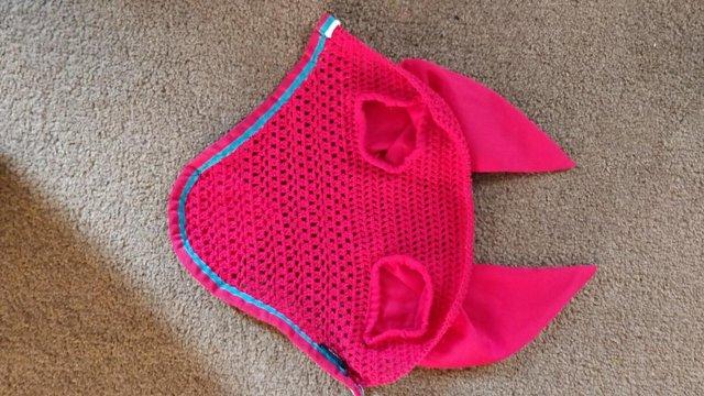 Image 4 of TWO NEW PINK FLY VEILS HOODS BONNETS FULL AND COB/FULL