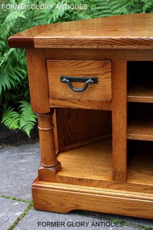 Image 45 of AN OLD CHARM FLAXEN OAK CORNER TV CABINET STAND MEDIA UNIT