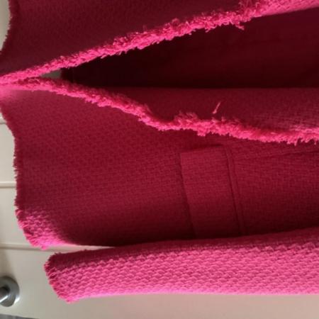 Image 2 of Mango pink textured and fringed jacket - 14