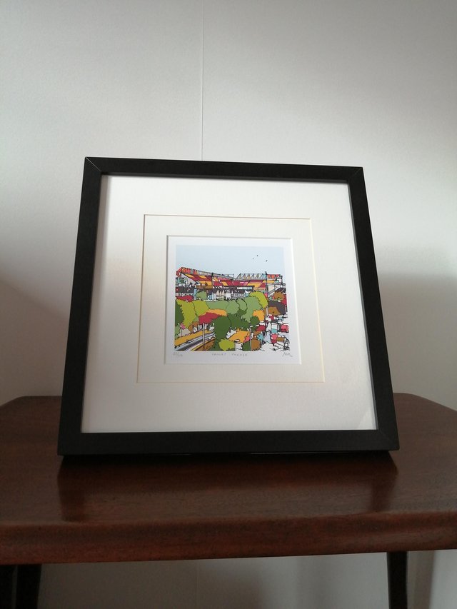 Preview of the first image of Framed Brad City Valley Parade Mounted Signed Ltd Ed Print.