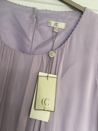 Image 3 of BNWT Size 12 Lilac Silk Blend Dress & Coat Country Casuals