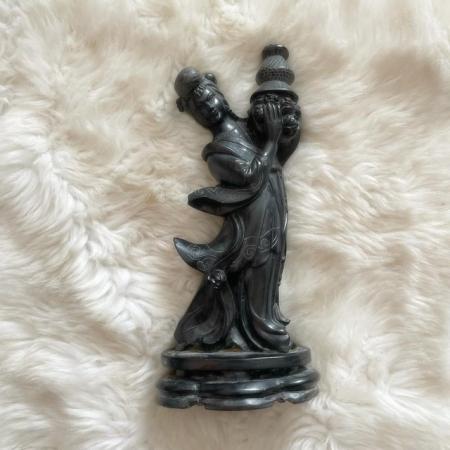 Image 3 of Antique Chinese Lady Immortal Sage Holding Water Pitcher Car