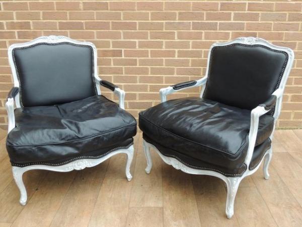 Image 2 of Pair of Luxury French Louis Armchairs (UK Delivery)