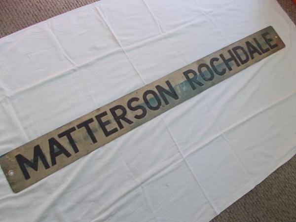Image 2 of Rare Matterson Rochdale tin Crane sign Man Cave Garage shed