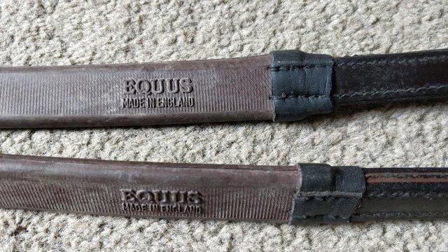 Image 2 of EQUUS EVENTA BROWN LEATHER REINS FULL LIKE NEW