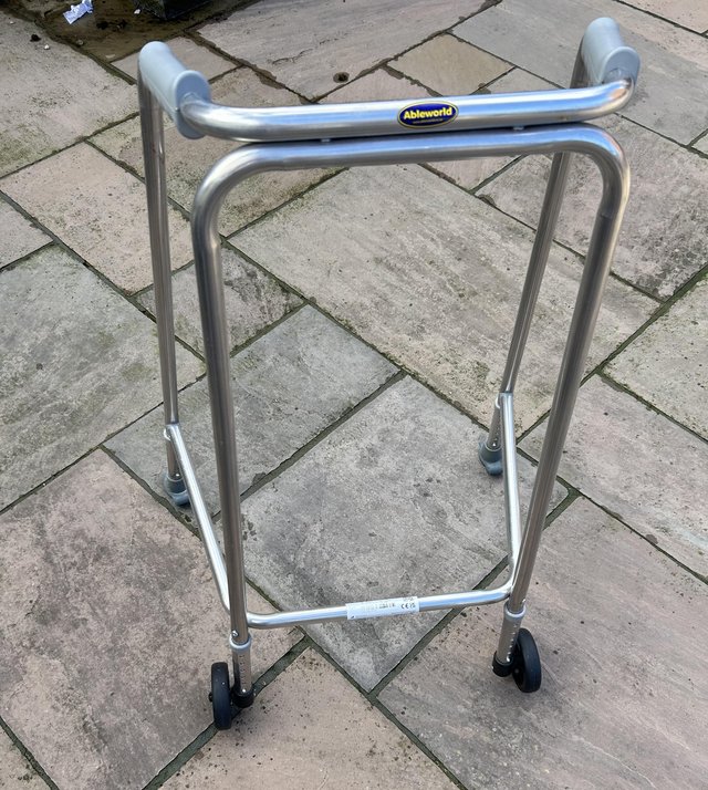 Preview of the first image of Zimmer frame with ski feet.