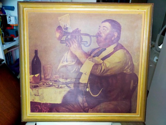 Preview of the first image of Picture of the trumpeter in a restaurant,.