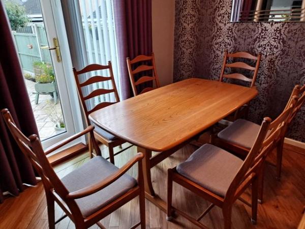 Image 2 of Ercol Dinning Table and Chairs