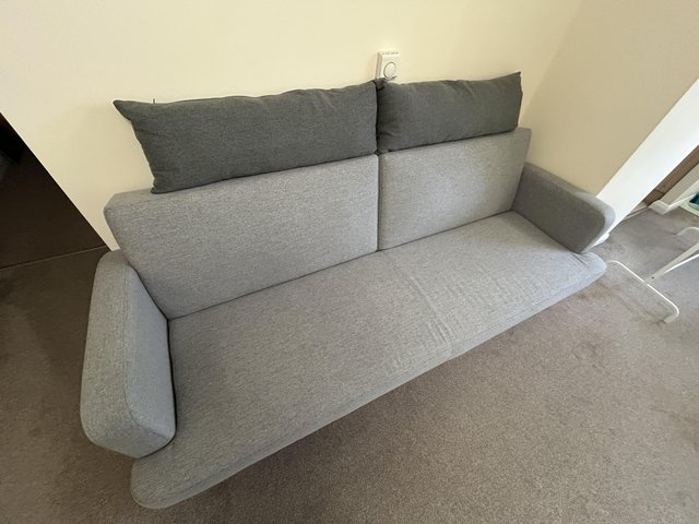 Preview of the first image of Habitat Andy Fabric 3 Seater Sofa Bed - Grey (99% New).