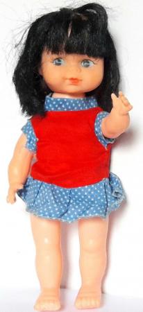 Image 1 of CHRISSIE ** CHEEKY DOLL - RED and BLUE DRESS 22 cm GOOD