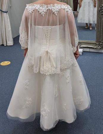 Image 1 of Beautiful Bridal Dress with Elegant Shawl size 20