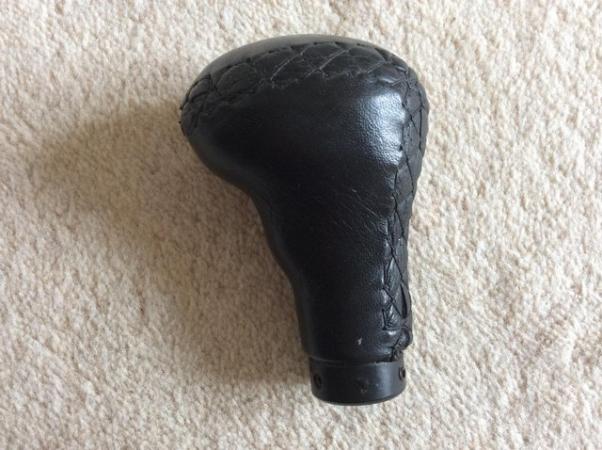 Image 2 of Black leather gear knob.