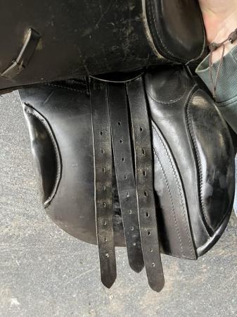 Image 2 of 18” black leather saddle