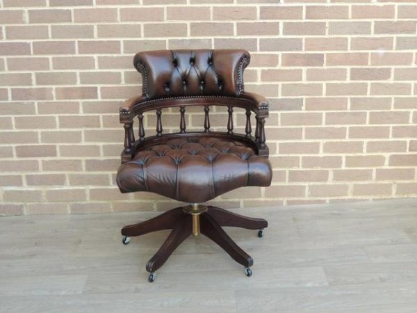 Image 1 of Vintage Captains Chesterfield Chair (UK Delivery)