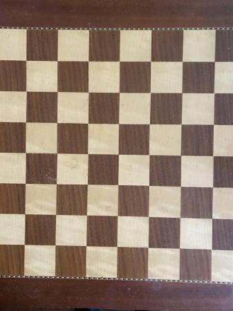 Image 1 of Nice wooden chessboard with attractive inlay