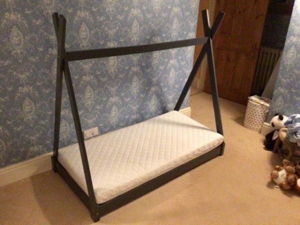 Image 1 of Children’s bed or play den, with brand new mattress.