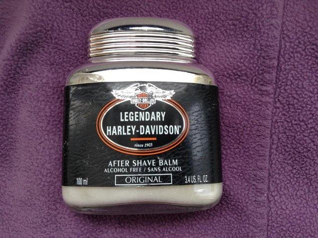 Preview of the first image of VINTAGE HARLEY DAVIDSON AFTER SHAVE BALM.