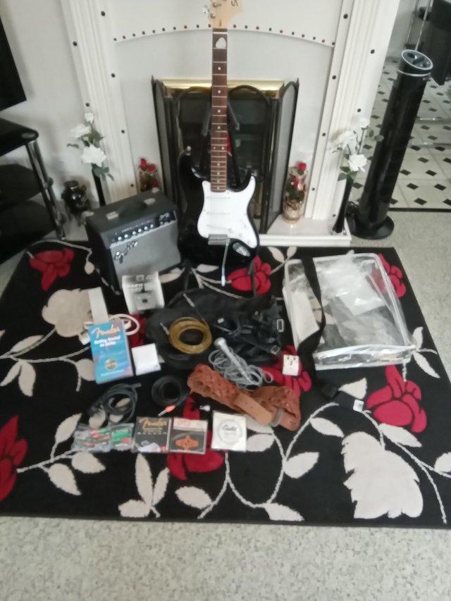 Preview of the first image of Fender stratocaster,electric guitar ?? plus tons of extras,.