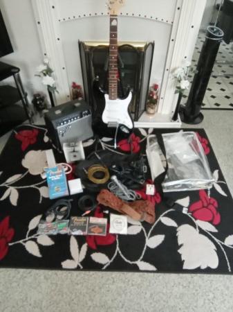 Image 1 of Fender stratocaster,electric guitar ?? plus tons of extras,