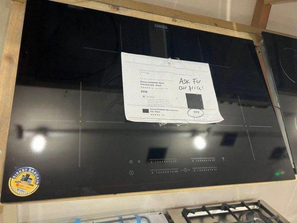 Image 2 of ZANUSSI 80CM GLASS INDUCTION HOB-BOOST POWER-BLACK-FAB