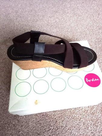 Image 1 of Dark Brown Strapped Sandal from Boden