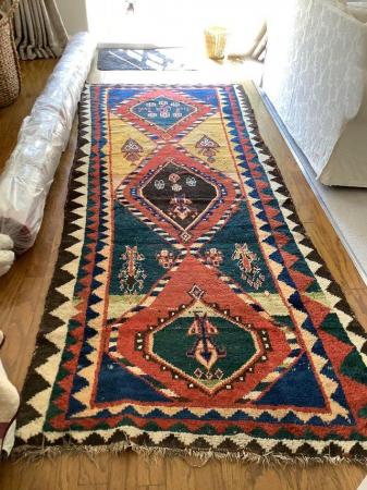 Image 2 of Beautiful Antique Aztec designed rug