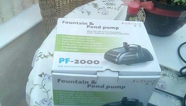 Preview of the first image of Have i pond and fountain pump.