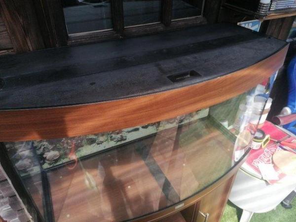 Image 4 of LARGE CURVED FRONT FISH TANK WITH CABINET