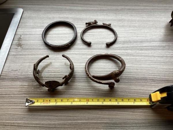 Image 2 of Six Bronze Slave Trade Bracelets